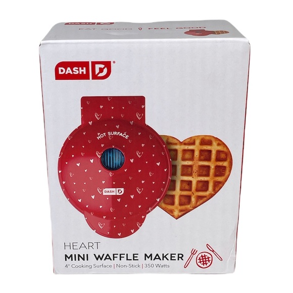 Dash Heart Mini Waffle Maker, Red, Heart Waffle Maker - Picture 6 of 6